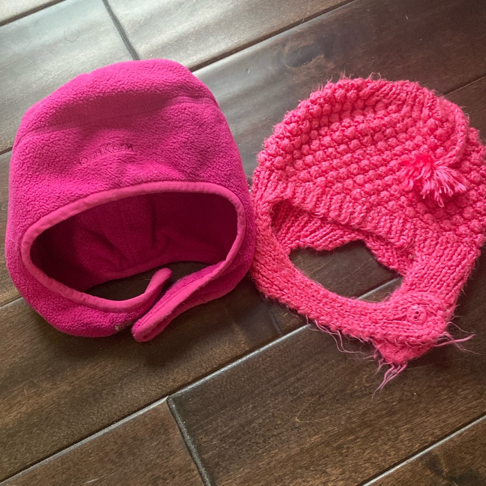 Toddler Girls Winter Hat bundle Pink